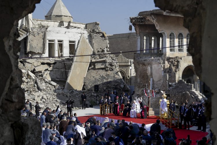Pope weighed Iraq virus risk but believes God will protect